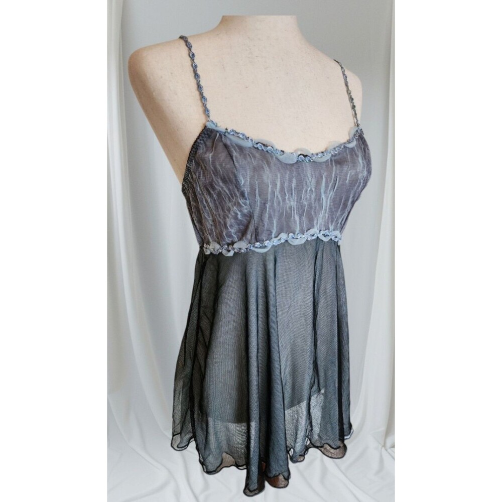 Vintage 90s Y2K LG Sheer Whimsigoth Babydoll Cami Witchcore Coquette Fantasy NWT
